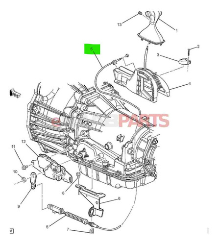 Cable Selector Velocidades Chevrolet Trailblazer Ext 2004 Foto 5