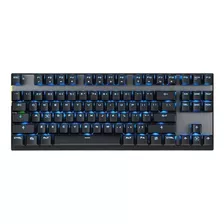 Teclado Gamer Sem Fio Motospeed Gk82 Qwerty Outemu Blue Inglês Us Cor Preto Com Luz 6 Cores