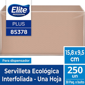 Servilleta Interfoliada EcolÃ³gica Hoja 250u Elite Pro