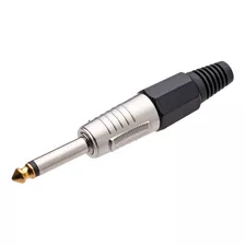 Plug P10 Mono Microfone Conector Profissional C/10 Pçs Tozz