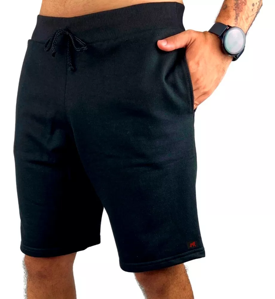 Bermuda Moletom Masculina Academia Shorts Moleton Plus Size