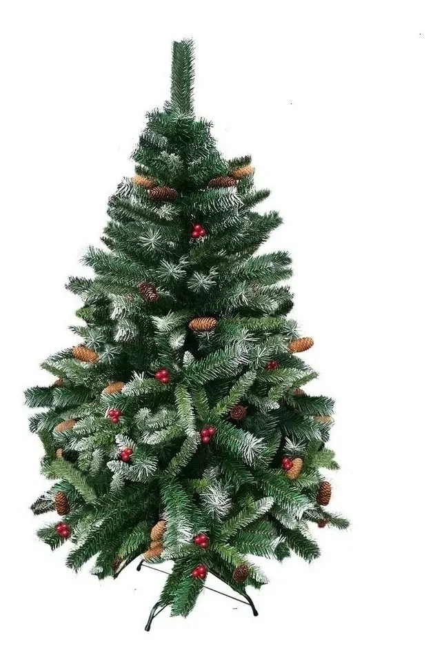 Árvore De Natal Decorada Nevada Alpina 660g 180cm Magizi
