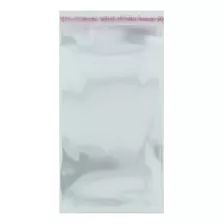 Saco Plástico Com Aba Adesiva Transparente 7.5cmx13cm 100pçs