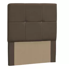 Cabeceira Solteiro Vênus 90 Cm Suede Animale Marrom Chocolat Cor Chocolate