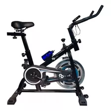Bicicleta Ergométrica Rb Fitness Preta E Azul Para Spinning Cor Preto E Azul