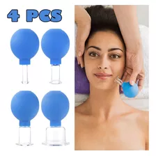 4 Copo De Vidro De Silicone Sucção A Vácuo Massagem Sucção T