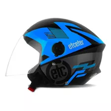 Capacete Moto Aberto Feminino New Liberty 3 Etceter Cor Azul Tamanho Do Capacete 60