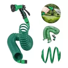 Manguera 30 Mts Espiral Expandible Casa Jardin Color Verde