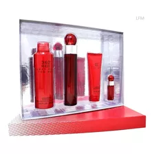 Set Perry Ellis 360° Red 100 Ml Edt Hombre (4 Piezas)