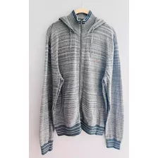 Campera Sweater De Hilo Algodón Gris Básico Hombre Penguin