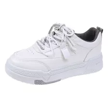 Zapatillas De Tenis Con Plataforma Casual Y Cómodo Mujer