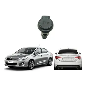 Tomada Console 12v Citroen C4 Lounge 2014 A 2019 Preto