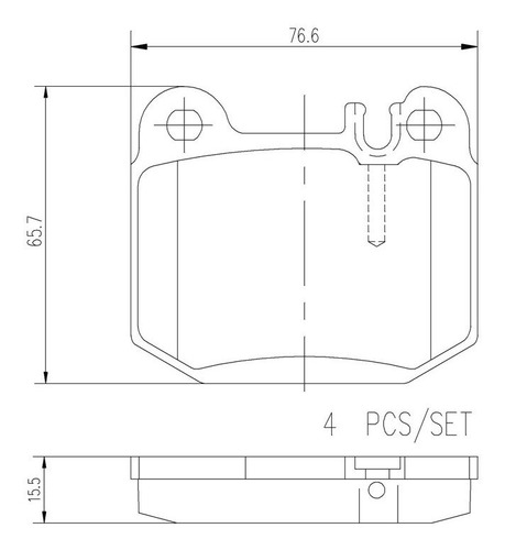 Set-4 Balatas Ceramica Traseras Ml320 3.2l V6 98/02 Foto 2