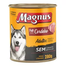 Lata Magnus Pate Sabor Cordeiro Cães Adultos Alimento Úmido