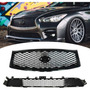 Fits 14-17 Infiniti Q50 Matte Black Front Bumper Lip Spo Ttx