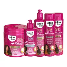 Kit Salon Line S O S Cachos Poderosos Completo 5 Produtos