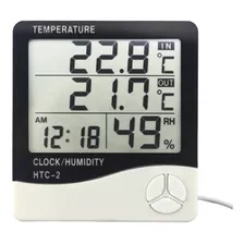 Termo-higrometro Htc02 Sonda / Temperatura E Umidade/relogio