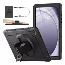 Seymac Capa Para Galaxy Tab A9 Plus 11 Alça Giratória 360°