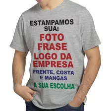 Kit 2 Camisetas Camisas Personalizada Foto Logomarca Empresa