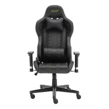 Silla Gamer Acer Shark Cuero Ecologico Soporta Hasta 120kg Color Negro Verde