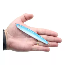 Isca Artificial Jumping Jig Metal 100gr 11,5cm Colher Spiner Cor Azul
