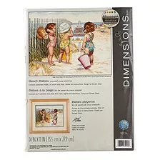 Dimensions Beach Babies Kit De Punto De Cruz Contado, 14 Cou