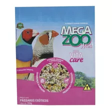 Ração Super Premium Megazoo Mix Para Pássaros Exóticos 350g