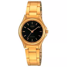 Reloj Para Hombre Casio Fashion Ltp Ltp_1130n_1ar Dorado Color Del Fondo Negro