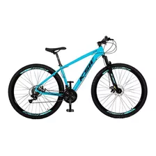 Bicicleta Aro 29 Ksw Alumínio 24 Vel Freio A Disco Mec Mtb Cor Azul Pantone Com Preto Tamanho Do Quadro 17