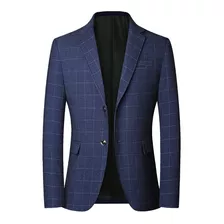 Traje De Corte Slim Blazer Vintage A Cuadros Estilo Británic