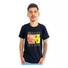 Camiseta Masculina Básica Gola Redonda Gangster Importada