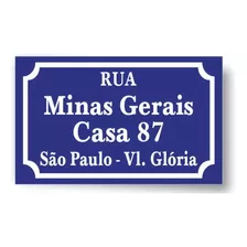 Placa De Rua 25x40 Endereço Número Cep Bairro Praça Travessa