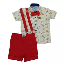 Conjunto Infantil Masculino Roupa Festa Bebe Menino Circo