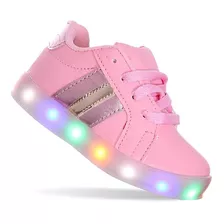 Tenis Infantil Juvenil Bebe Com Luz De Led Pisou Piscou Pc