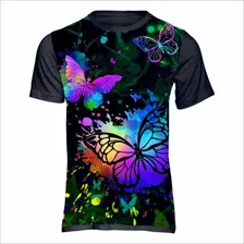 Camisa Camiseta Borboleta Tie Die Tye Dye Colorida Taidai 10