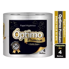 Papel Higiénico Optimo Premium 50 Metros Doble Hoja 4 Rollos