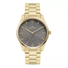 Relógio Feminino Technos Trend Dourado Loja De Fábrica Cor Do Fundo Cinza