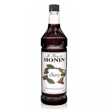 Monin De Sabores Jarabe, Cherry, 33,8 Onzas Botella De Plást