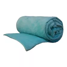 Cobertor Life Tex Ii Microfibra Cor Azul-turquesa Com Design Liso De 200cm X 180cm