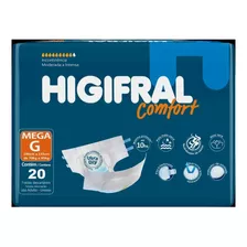 Fralda Geriátrica Higifral Confort Mega G Com 20 Unidades