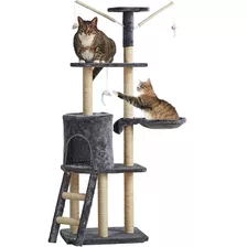 Torre Arbol Con Casa Rascador Juguete De Gatos Terciopelo