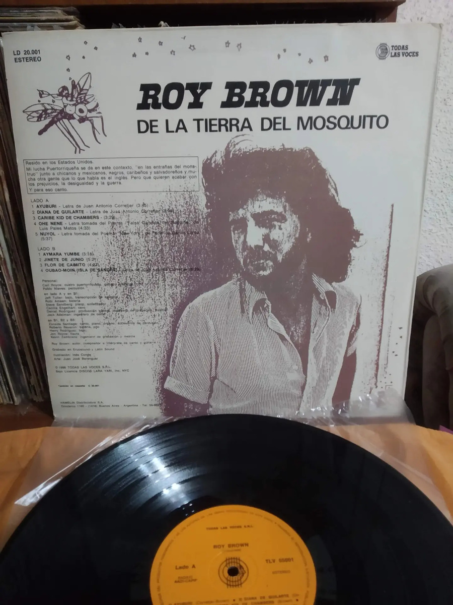 Roy Brown - De La Tierra Del Mosquito - vinilo 1986