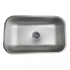 Cuba Inox Nº2 56x34x17 304 Acetinada - Tecnocuba Cor Escovada + Válvula