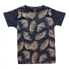 Remera Niños Estampada Palmeras Surf Algodón Premium 