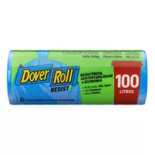 Saco De Lixo Resist! Rolo Azul Com 10 Sacos 100l Dover Roll