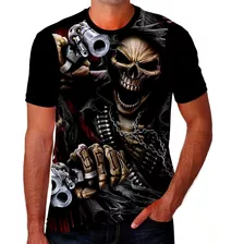 Camiseta Camisa Caveira Fantasma Pirata Terror Desenho 05