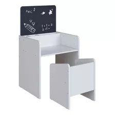 Mesa Infantil Le Petit Com Cadeira E Lousa Branco - Completa