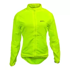 Campera Para Ciclismo Running Moto Fluo Dama Impermeable