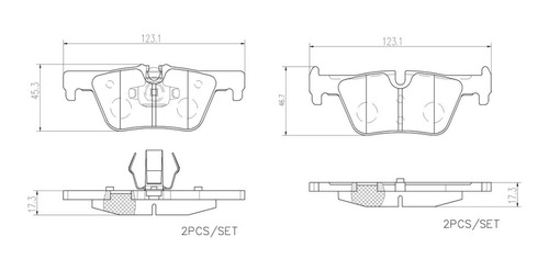 Kit Trasero Balatas Cermicas Brembo Bmw 318i 18 Foto 2