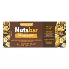 Pack Barra De Nuts Castanhas Cobertura Chocolate Ao Leite Zero Sódio Nutsbar Caixa 50g 2 Unidades
